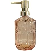Glass Soap Dispenser with Gold Pump, 15oz Liquid Hand Dispenser, Refillable Lotion Dish Soap Disp...