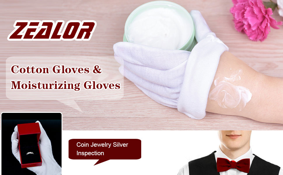 white cotton gloves