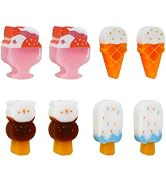 Smilo Scented Erasers 8 Pack - Aesthetic Ice Cream & Owl Shaped Pencil Erasers, Novelty Stationer...