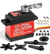 Miuzei 20KG RC Servo Motor High Torque Metal Gear Digital Servo Waterproof Steering for 1/8, 1/10...