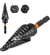 KSEIBI 12 Steps 3/16-7/8 inch SAE Standard Industrial Grade Step Drill Bit Ready Impact 1/4 inch ...