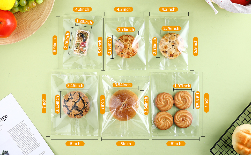 Transparent Heat Seal Bags for Cookies