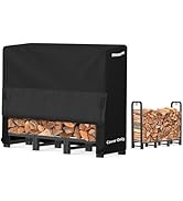 AKEfit 4ft Firewood Racks Cover,Heavy Duty Waterproof Outdoor Logs Holder Stand Cover with Velcro...