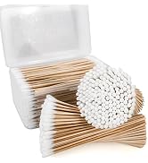 6'' Long Cotton Swabs 500PCS - Cotton Swabs With Wooden Sticks- Cleaning Swabs for Makeup, Pet Ca...