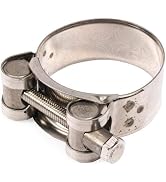 Exhaust Clamp Stainless Steel Exhaust Band Clamp Replacement for Motorcycle Water Hose Car Automo...