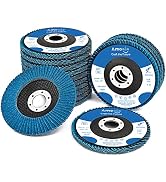 Amoolo 4 1/2 Inch Zirconia Flap Discs, 20 PCS 40 60 80 120 Grit Angle Grinder Sanding Wheel, High...