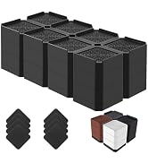 Bed Risers Heavy Duty, Adjustable Furniture Riser Blocks Lift 1.5, 3, 4.3 inches for Couch Table ...