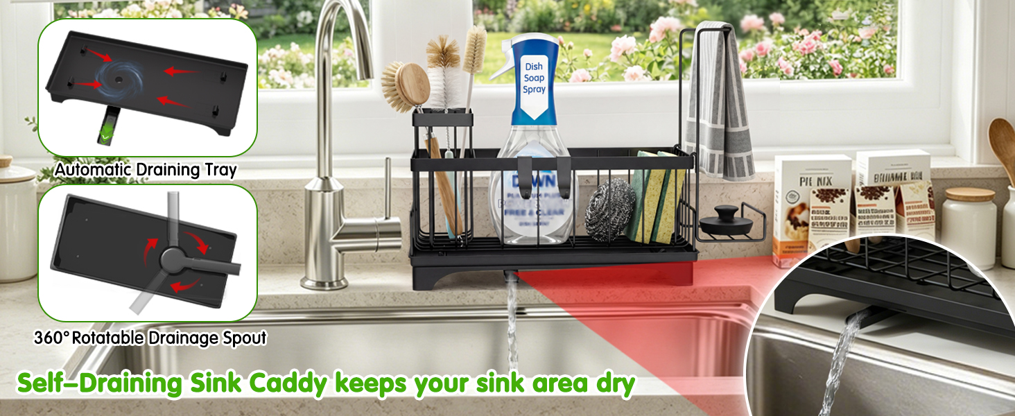 Space-Saving Compact Kitchen Sink Caddy