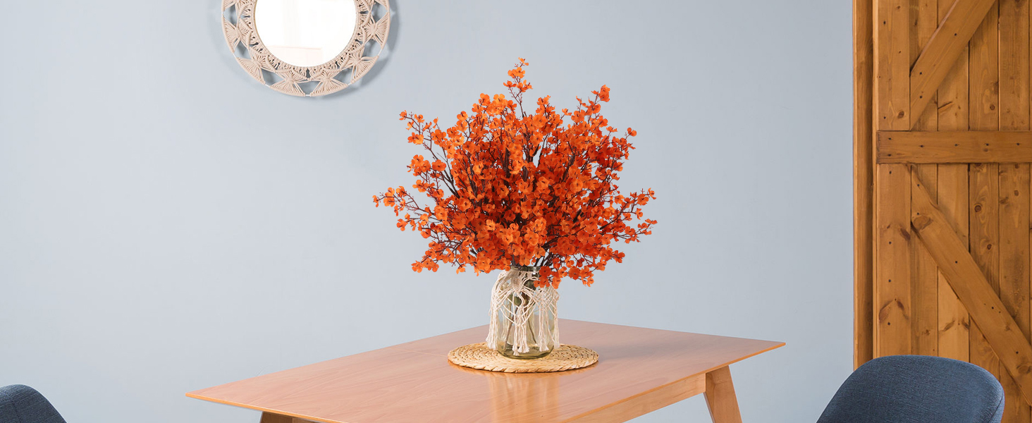 orange artificial flowers