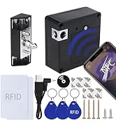 RFID Hidden Cabinet Lock, NFC Supported Invisible Electronic Cabinets Lock Connection RFID for Hi...