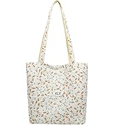 CEUTNIZ Cute Floral Tote Bag Cotton Flower Tote Bags Aesthetic Soft Grocery Cloth Bag for Women T...
