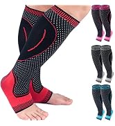 HOPEFORTH Compression Socks Calf Foot Sleeves for Ankle Heel Plantar Fasciitis Support Increase B...