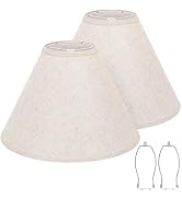 Empire Lamp Shades Set of 2, 6" Top x 16" Bottom x 10.8" High, Large Beige Lamp Shades for Table ...