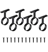 INCREWAY 6PCS Heavy Duty Curtain Rod Brackets, Adjustable Ceiling Wall Mount Supports for Rods, C...