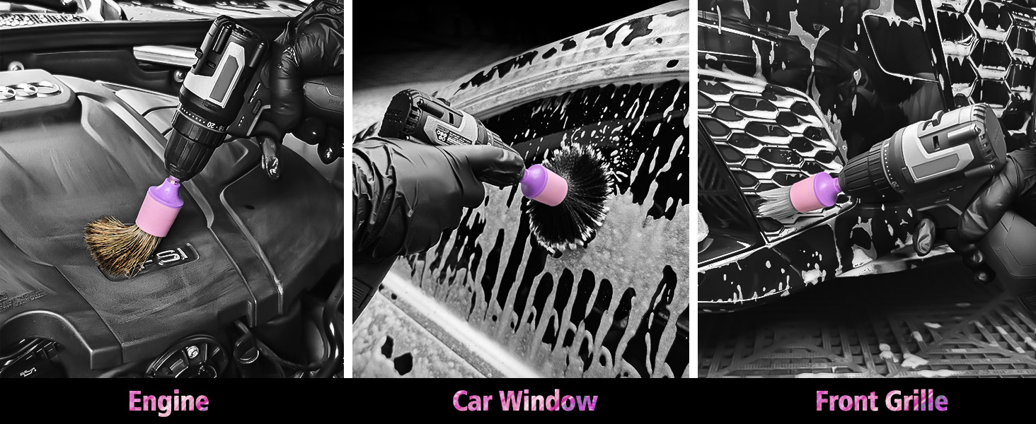Car Detail Drill Brush Set
