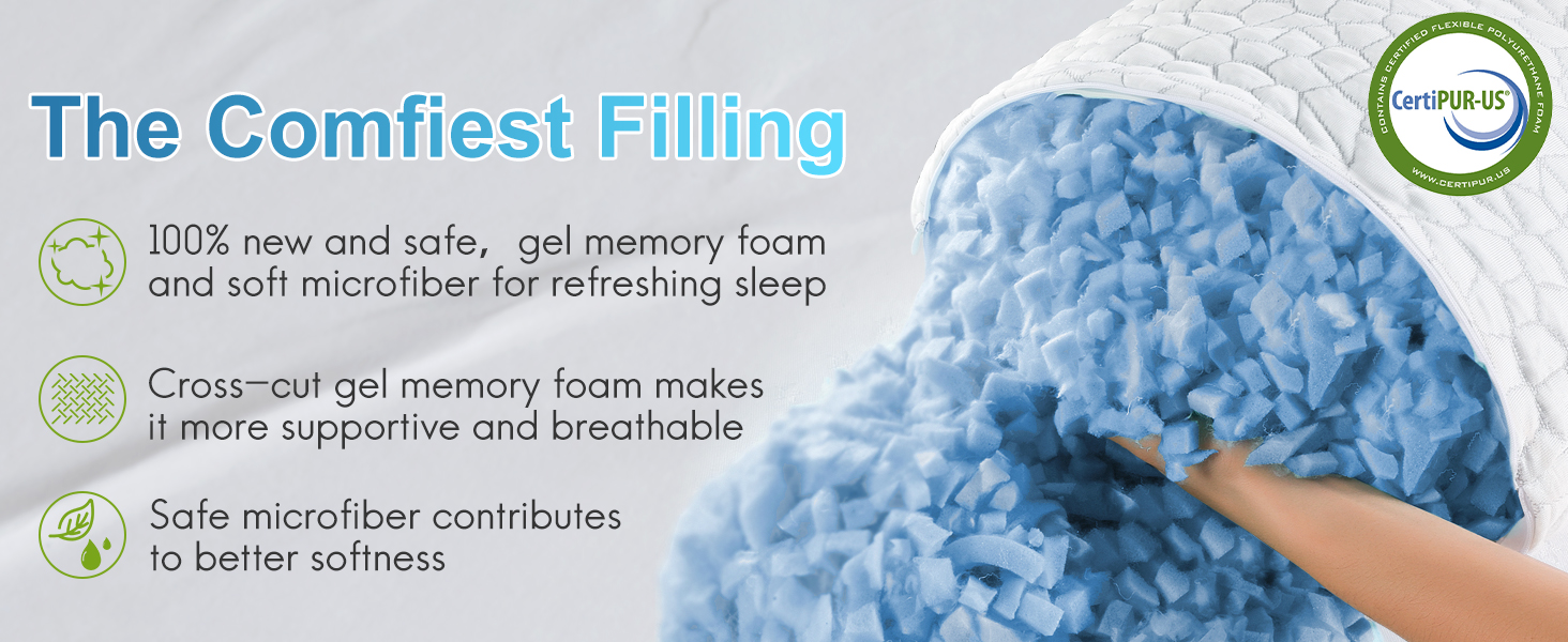premium gel memory foam pillows