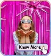 GREATRIL Hot Pink Party Streamers Backdrop Shiny Fuchsia Tinsel Foil Fringe Curtain for Birthdays...