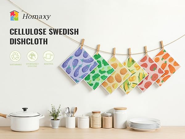 CELLULOSE SWEDISH DISHCLOTH CLEAN LIVING STARTS IN THE KITCHEN