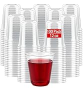 Homewarm Clear Plastic Cups Disposable - 12 oz Wine Glasses Stemless Party Cups Cocktail Glasses ...