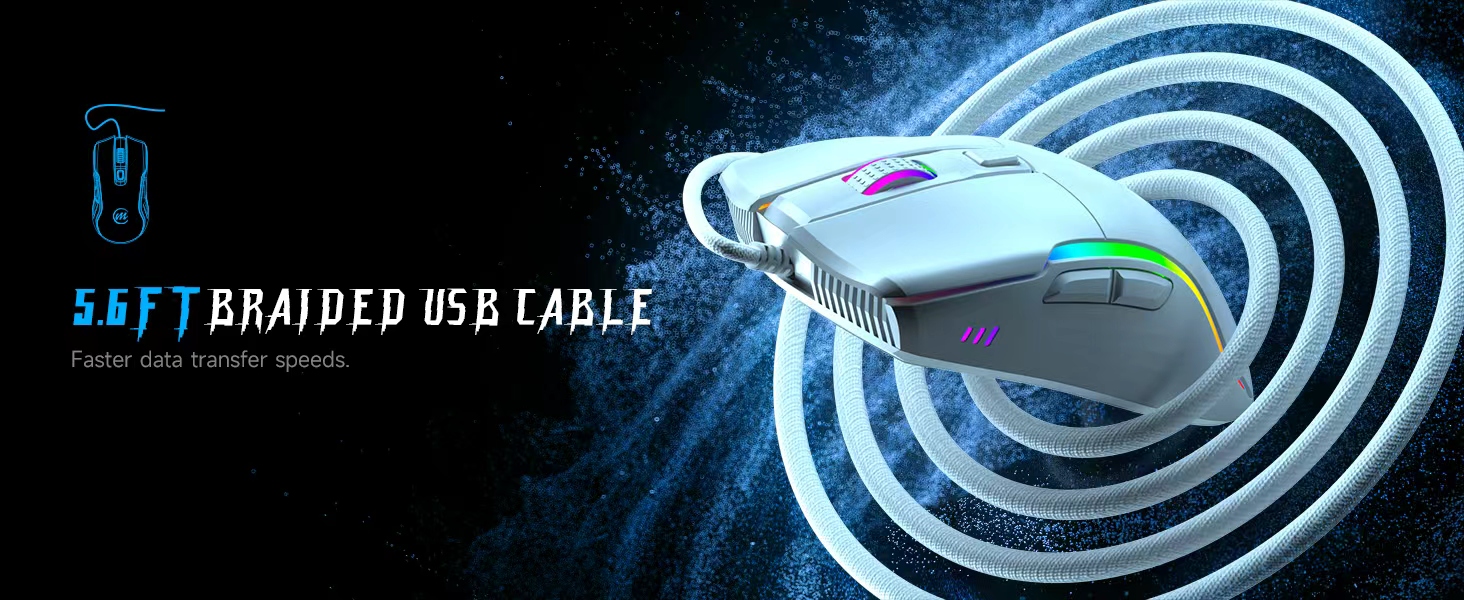 adjustable RGB wired gaming mouse