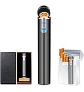 Electronic Lighter, USB Rechargeable Lighter, Mini Cylindrical Strip Flameless Windproof Electric...