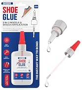 GH1200 20g Shoe Glue Heavy Duty with Brush Applicator & Nozzle, Shoe Glue Sole Repair, Fixes Snea...