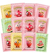 12 Pack Fruit Face Masks for Kids, Spa Party Facial Mask Skincare Set, Hydrating Sheet Masks, Fac...