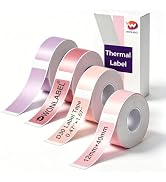 D30 Thermal Labels, D30 Label Maker Tape Refill, 12x40mm (0.47"x1.57") Adhesive D30 Label Tape fo...