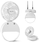 HandFan Personal Necklace Fan, Portable Neck Fan Rechargeable, Mini Hanging Wearable Fan with Uni...
