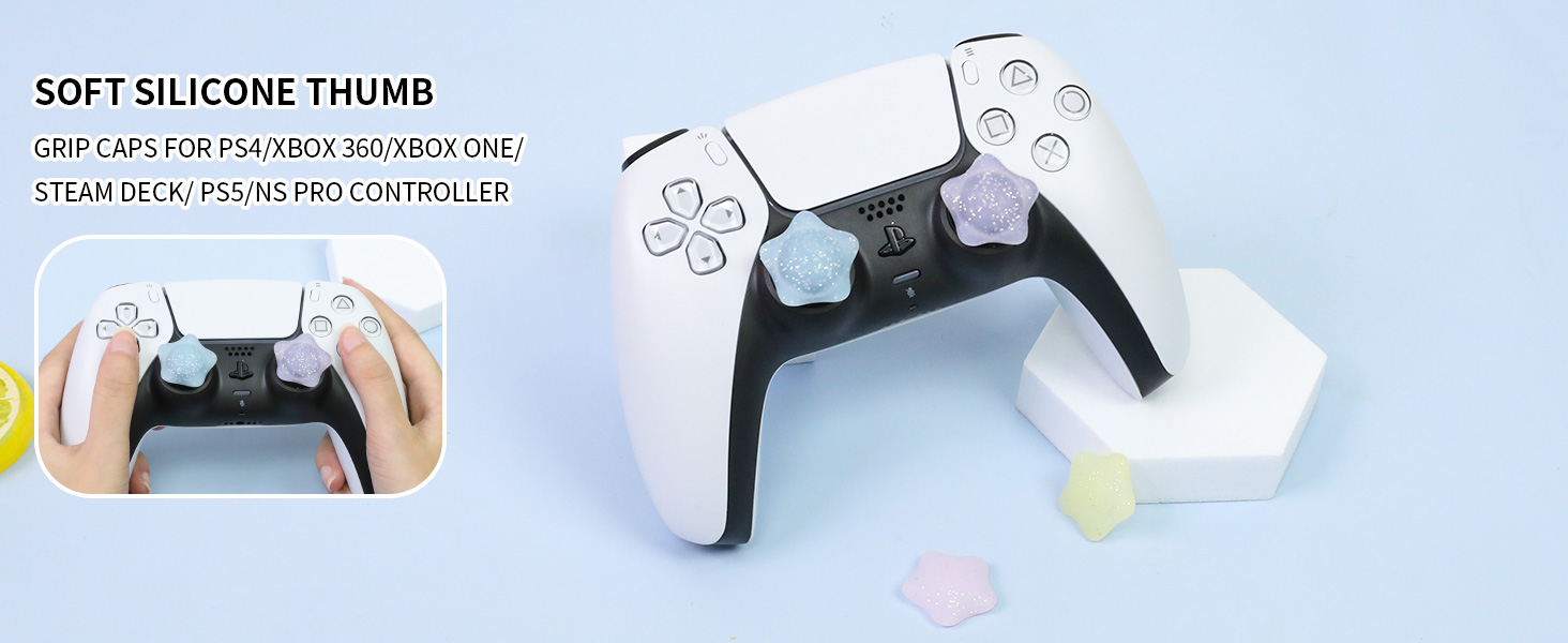 Cute Switch 2 Thumb Grips Cap for PS5 PS4 Xbox Switch Pro Steam Deck Controller