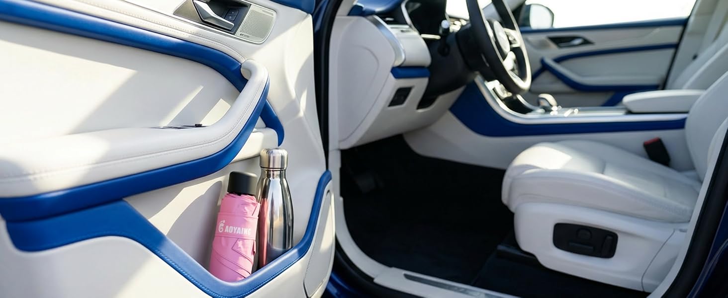 Compact Umbrella, Pink, Portable Travel Umbrella for Car Door Storage
