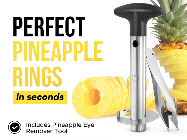 pineapple slicer corer and cutter peeler eye remover tool zulay kitchen fruit cutters pinapple