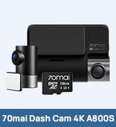 70mai 4K Dash Cam Front and Rear with STARVIS, Built in 5GHz WiFi & GPS Car Camera, Super Night V...