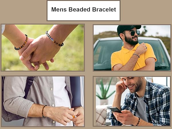 Mens Beaded Bracelet