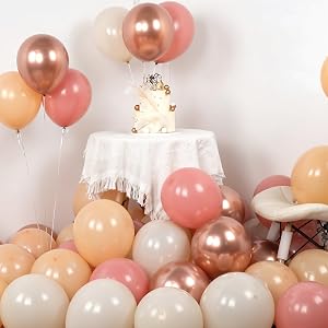blush pink balloons