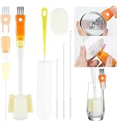 OUTXE 6 Pack Bottle Brush Set, 5-in-1 Water Bottle Cleaner Brush, 14" Long Handle Bottle Cleaning...