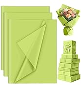 60 Sheets Bright Lime Tissue Paper Bulk, PLULON Gift Wrapping Tissue Paper for Packaging 14 x 20 ...