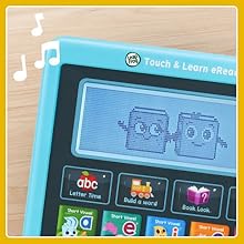 Characters dance on screen while eReader plays music.