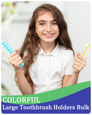 Large Travel Toothbrush Holders Covers in Bulk, Kids Classroom Plastic Pencil Case (6 Colors)