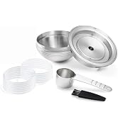 HAILASRE Stainless Steel Reusable Coffee Pod 150ml/5oz Compatible for Nespresso Vertuoline GCA1 a...