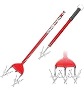 Garden Weasel Rotary Cultivator & Hand Tiller - 2-in-1 | Aerate, Weed, Cultivate, Plant, Reseed |...