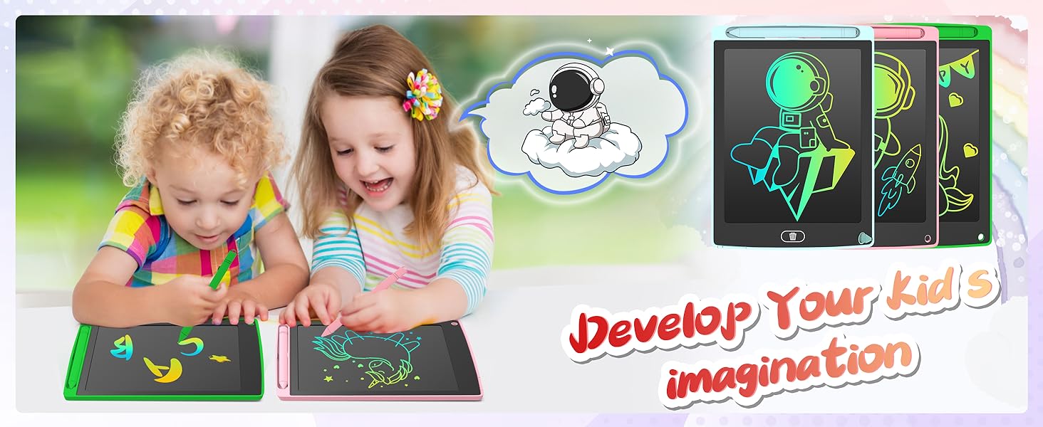3 Pack LCD Writing Tablet for Kids, Colorful Toddler Drawing Tablet Doodle Board Etch a Drawing Pads