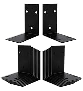 16Pcs Raised Garden Bed Corner Brackets, 4Inch Stainless Steel Shelf Bracket, Black Large Angle B...