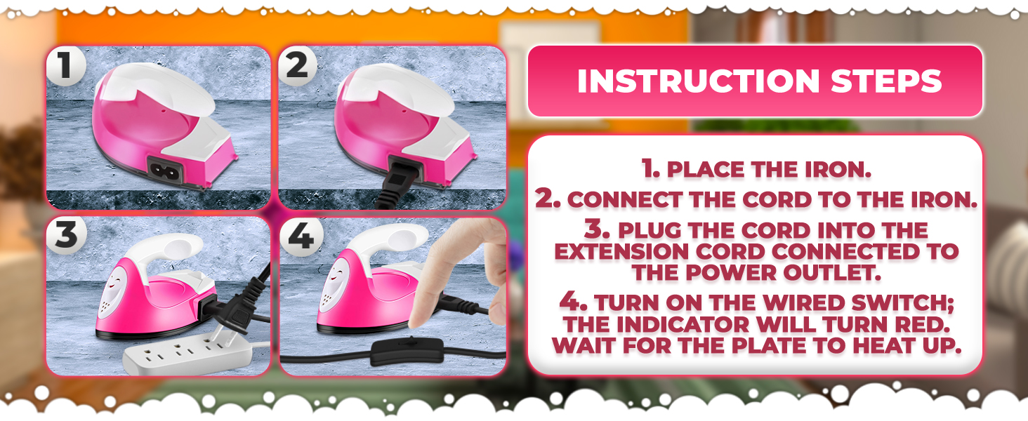 mini portable iron mini iron for patches mini steam iron for clothes small heat press iron