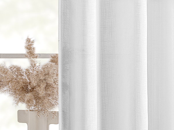white curtains