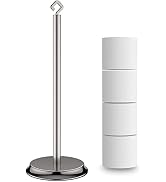 KASUNTO Toilet Paper Holder for Bathroom, Metal Free Standing Toilet Paper Storage with Rustproof...