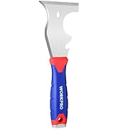 WORKPRO Paint Scraper, 8 in 1 Paint Remover, Metal Putty Knife with Hammer End and Can Opener, St...