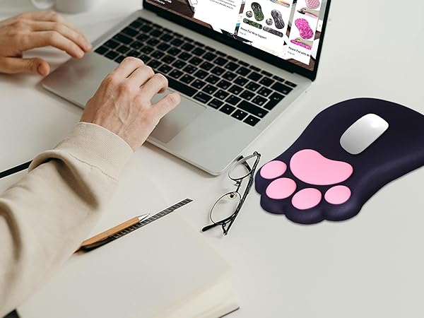 mouse pad with wrist rest cat