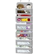 Simple Houseware 6 Clear Window Pocket Over Closet Door Storage Hanging Organizer for Bedroom, Ba...