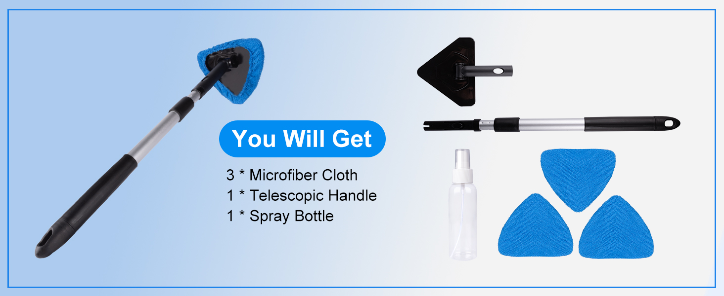 windshield cleaner tool car window microfiber dust removal tool